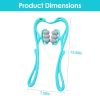 Neck Roller Massager 360º Rotatable Trigger Point Roller Portable Massager with 6 Balls for Neck Leg Thigh Foot Pain Relief