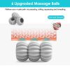 Neck Roller Massager 360º Rotatable Trigger Point Roller Portable Massager with 6 Balls for Neck Leg Thigh Foot Pain Relief